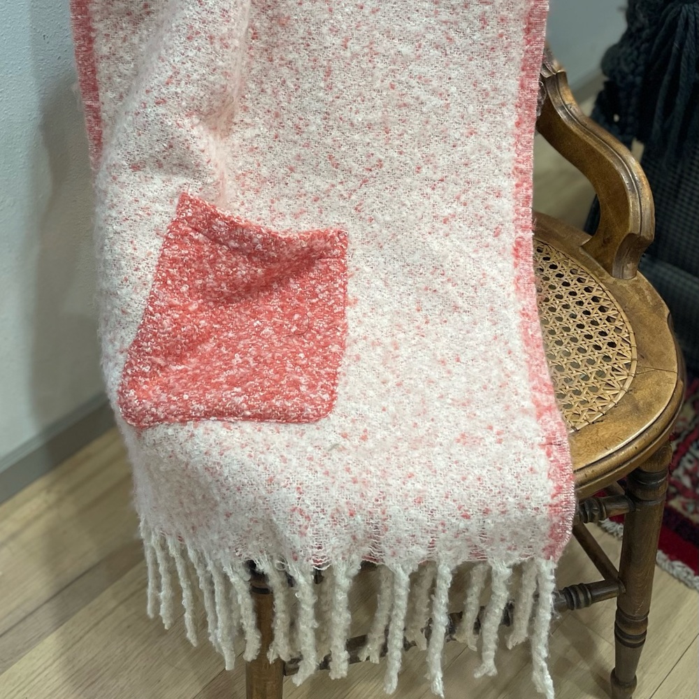 Scarf/wrap with pockets. Very versatile. Polyester fabric, Madison 88.